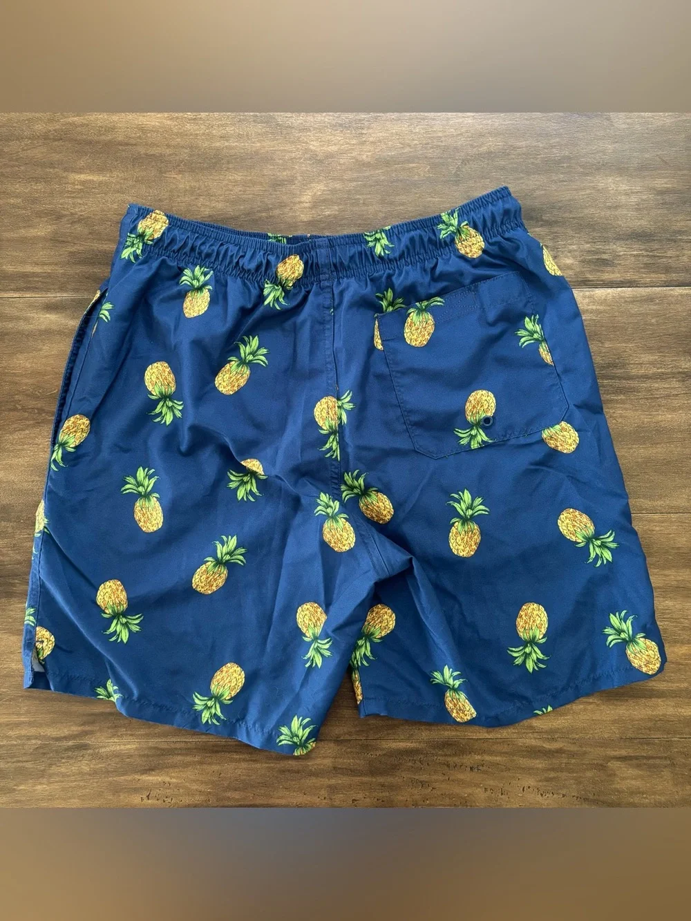 Old Navy Navy Swim Trunks with Yellow Pineapple Print